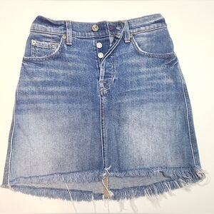 Denim Skirt 7 for all mankind 7FAM high waisted